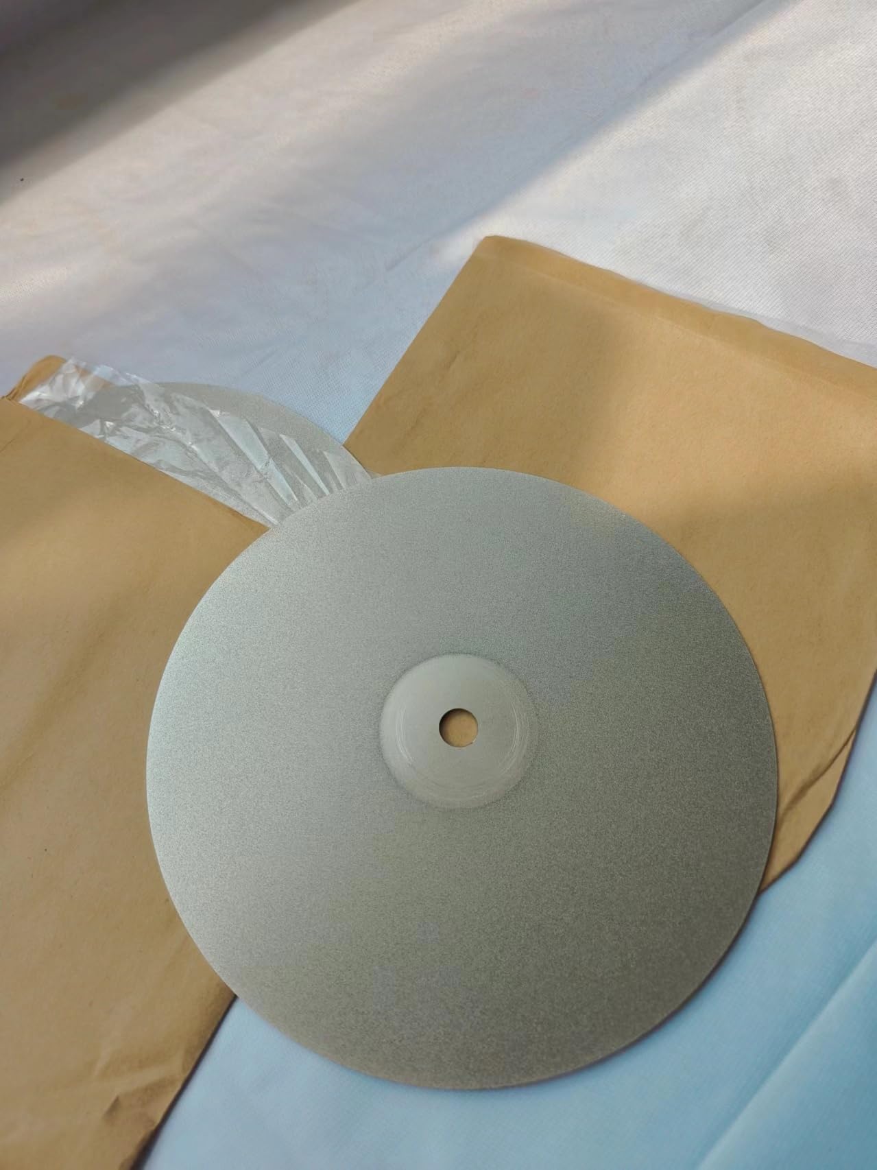 Diamond Flat Lap Disc, 10 Inch, 3000 Grit, 1 Inch Arbor, for Gemstone Glass Ceramics Grinding Polishing (3000 Grit)
