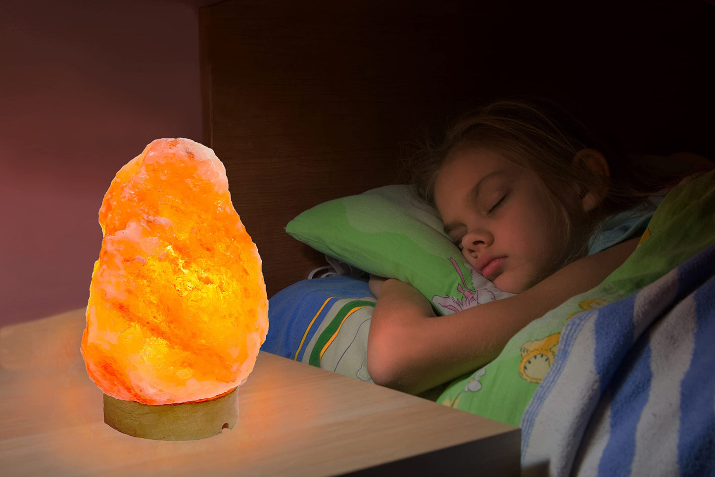 IndusClassic LN-01 Pack of 2 Natural Himalayan Pink Crystal Rock Salt Lamp 6~8 Inch Tall with Dimmer Control Switch, Quality Gift Packaging