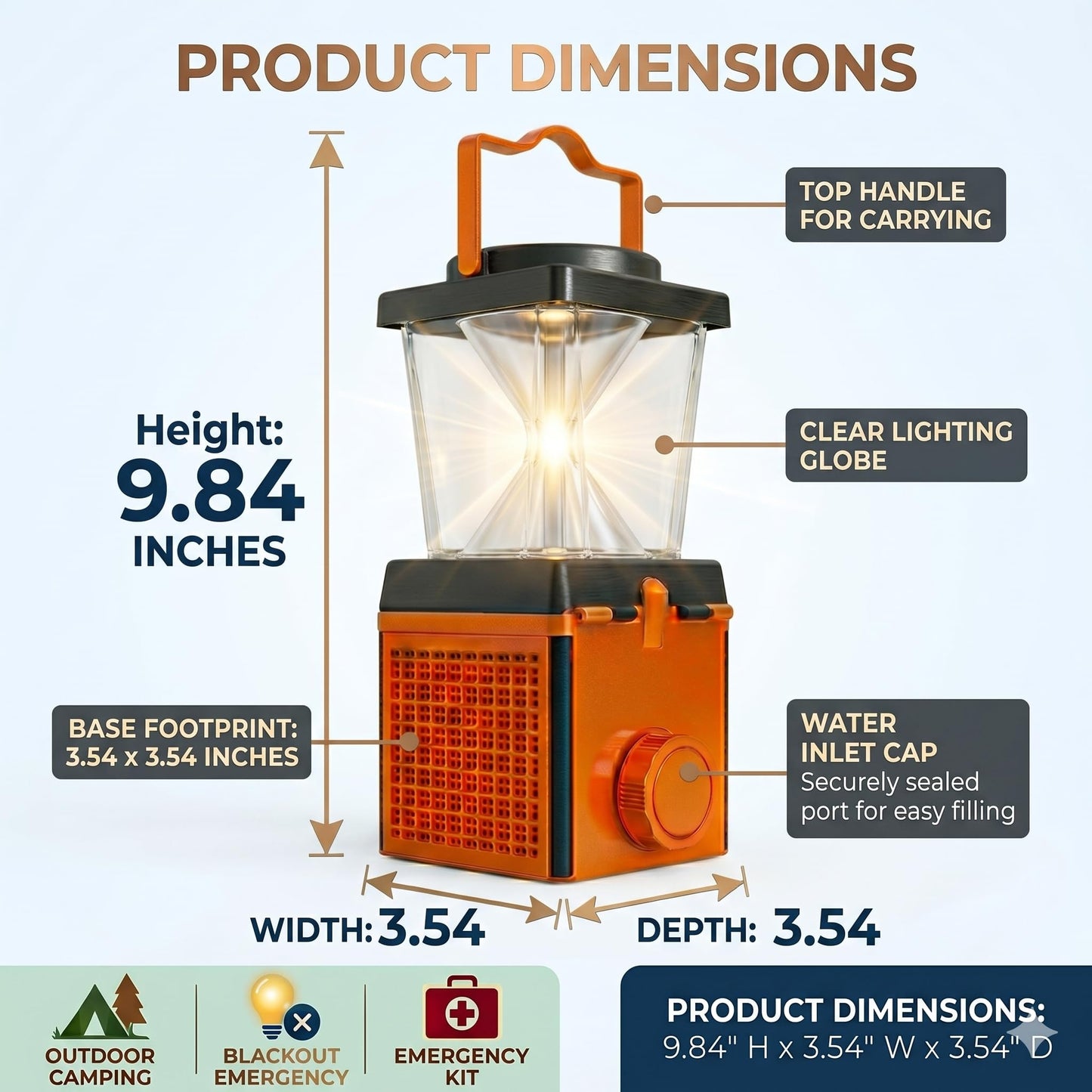 Environmentally Conscious Lighting, Saltwater Camping Lantern - Survival & Emergency Outdoor Ligh Simply add Salt Water to Activate The Light. It's that Easy