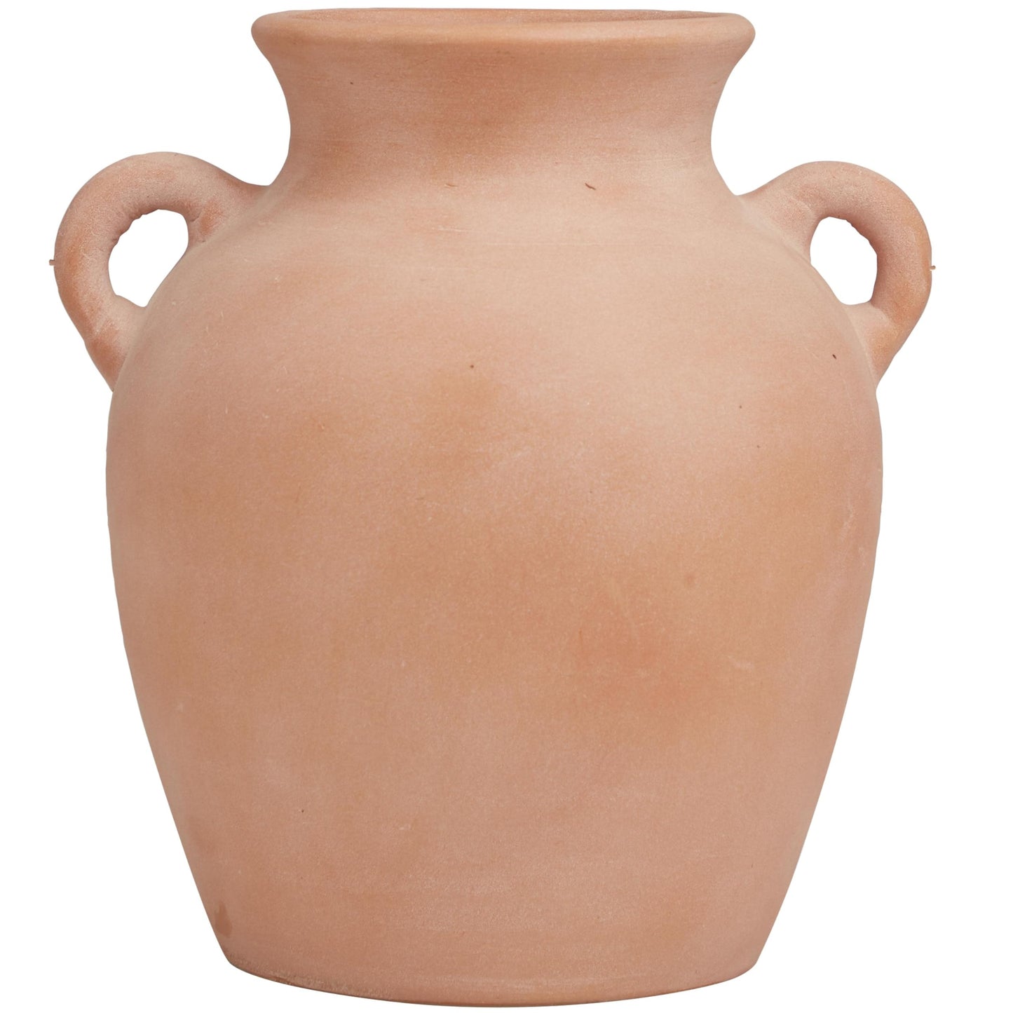 Deco 79 Ceramic Washed Terracotta Jug Vase with Handles, 10" x 9" x 11", Pink