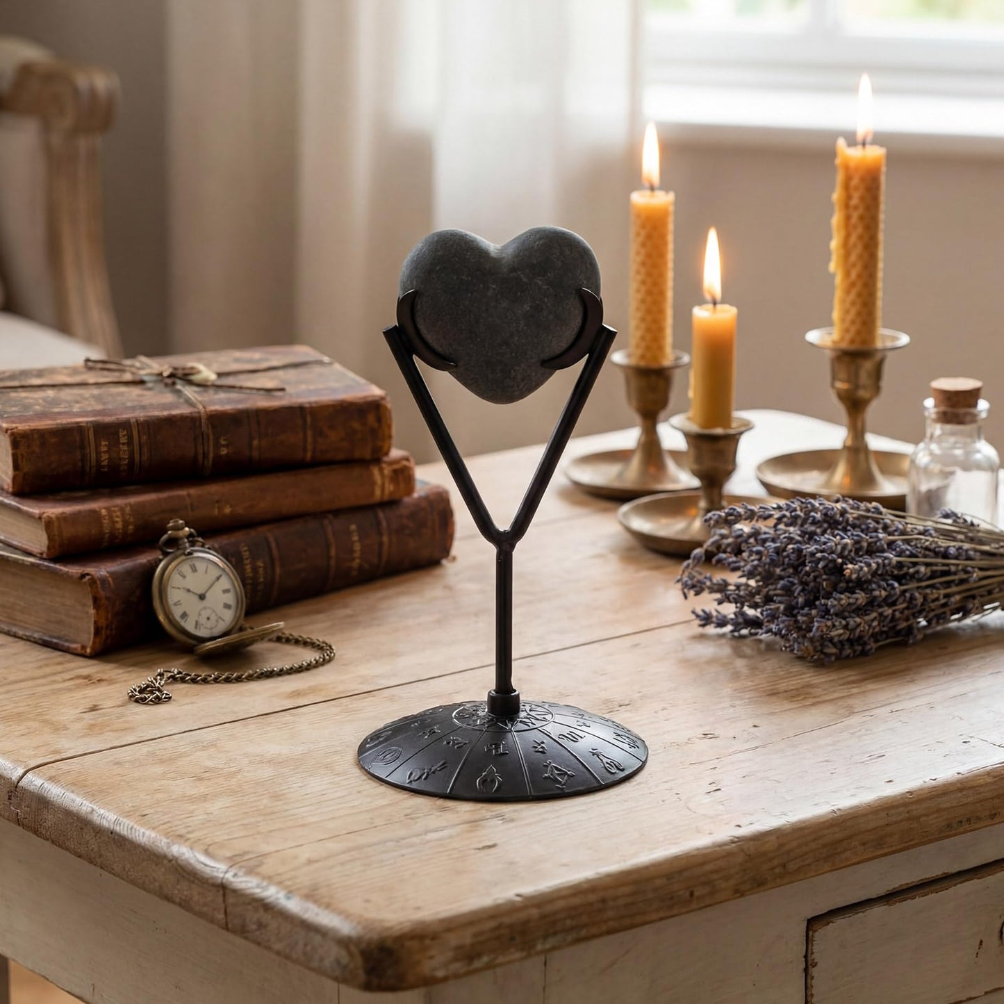 Otoolling Black 2 Pcs Heart Shape Metal Display Stand Adjustable Golden Rock Display Holder for Gemstones Minerals Agate Slabs Plates Seashell Sphere Crystal Ball Eggs Collectibles