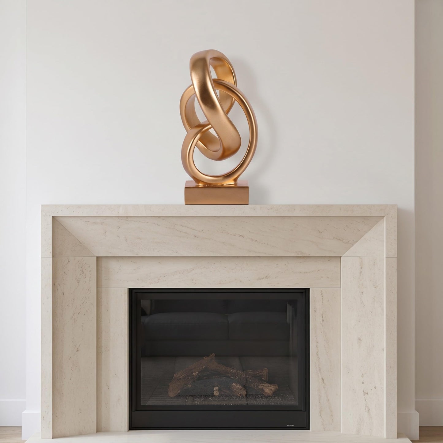 WUBIANJIE Abstract Sculpture Knot Decor, Resin Abstract Sculptures Home Decor, Modern Geometric Tabletop Art Object for Living Room Shelf Mantel Entryway Console