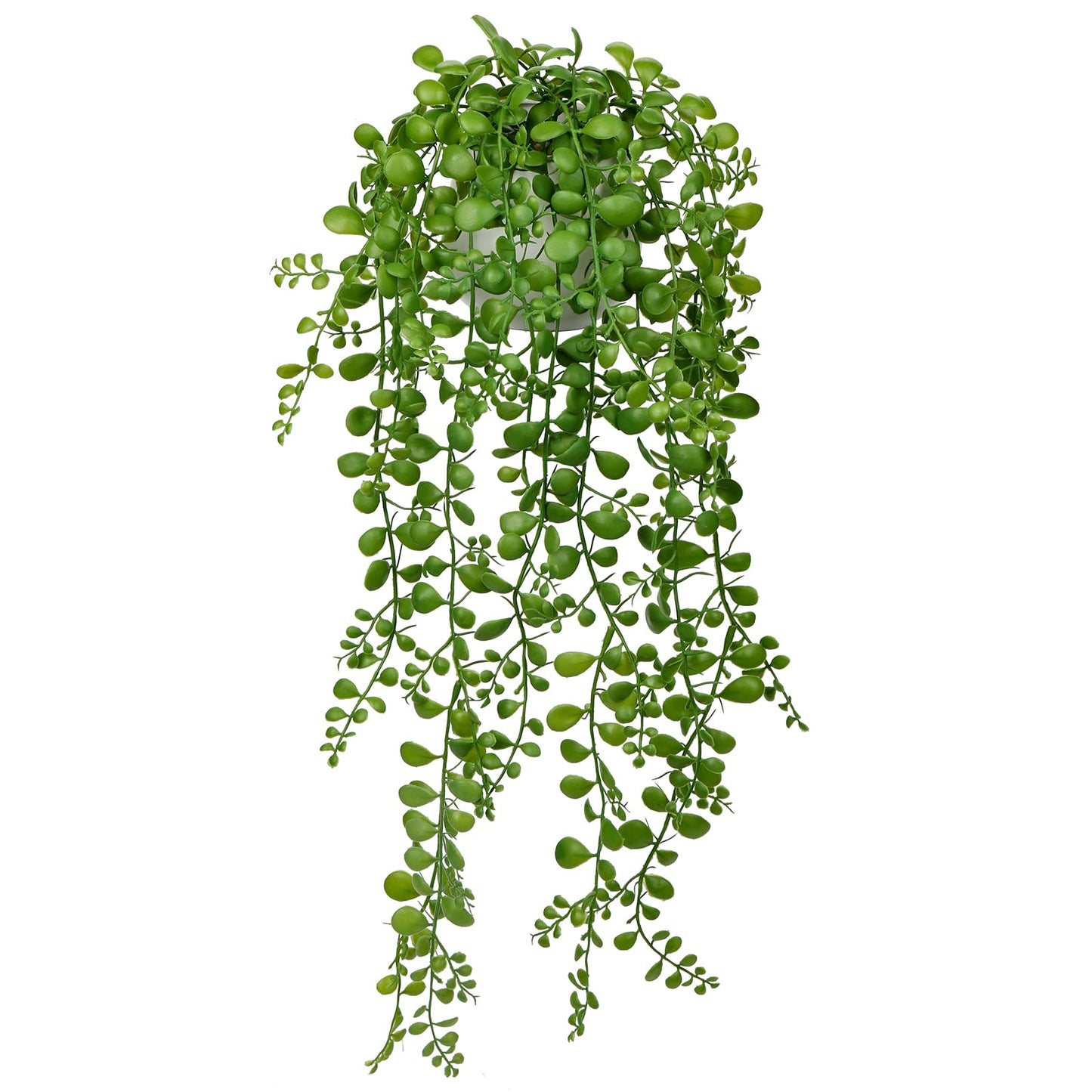 Fake Hanging Plant Large Artificial Hanging Plants 21” Long Hanging Plants Artificial Decor with White Ceramic Pot Faux Hanging Plant Succulents for Home Bedroom Bathroom Wall Table Shelf Decor