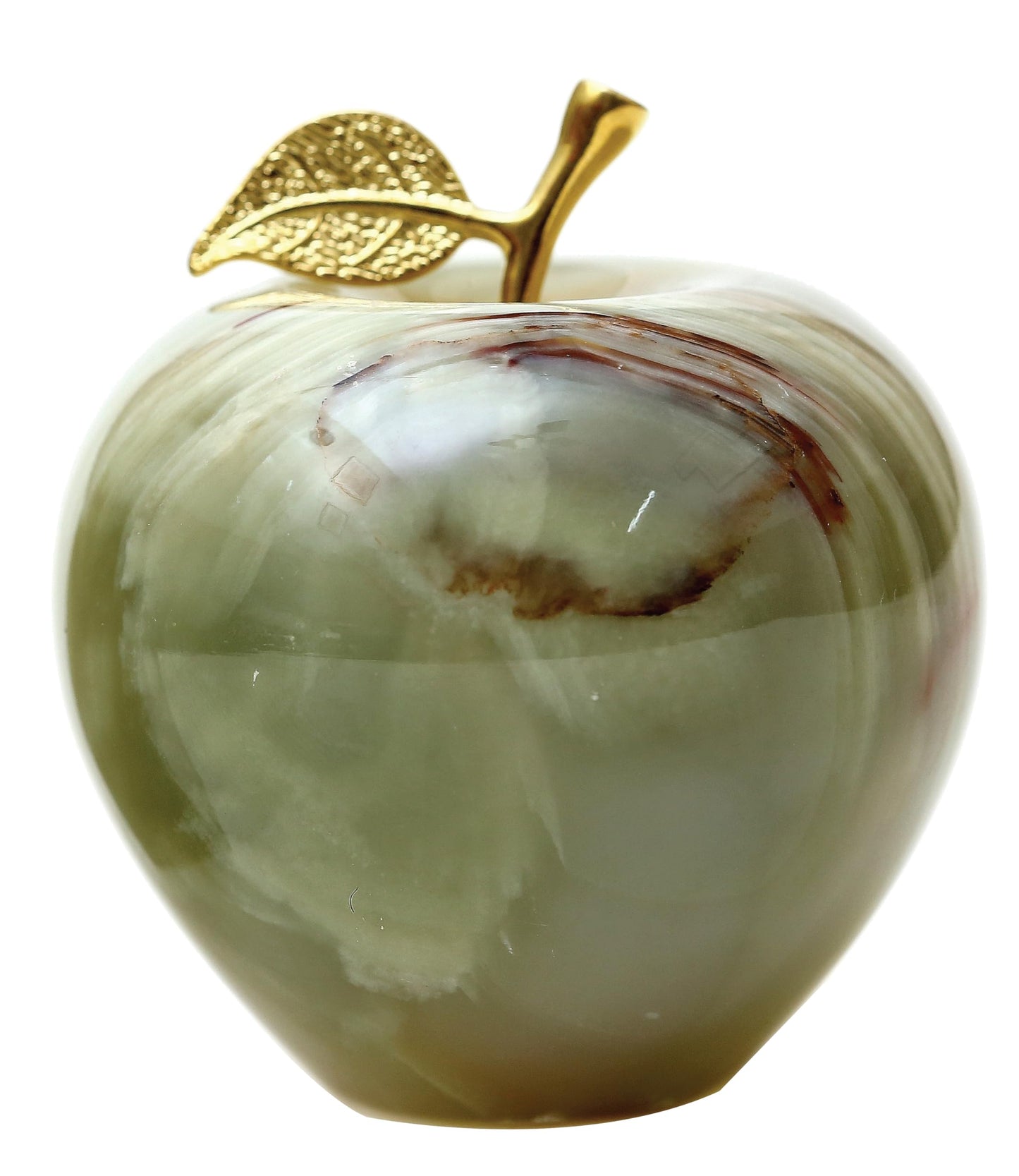 Radicaln Marble Decoration Piece Green Onyx 3" Inch Handmade Apple Paperweight Home Decor – Best for Office Table Decoration & Study Room Decor Paperweight
