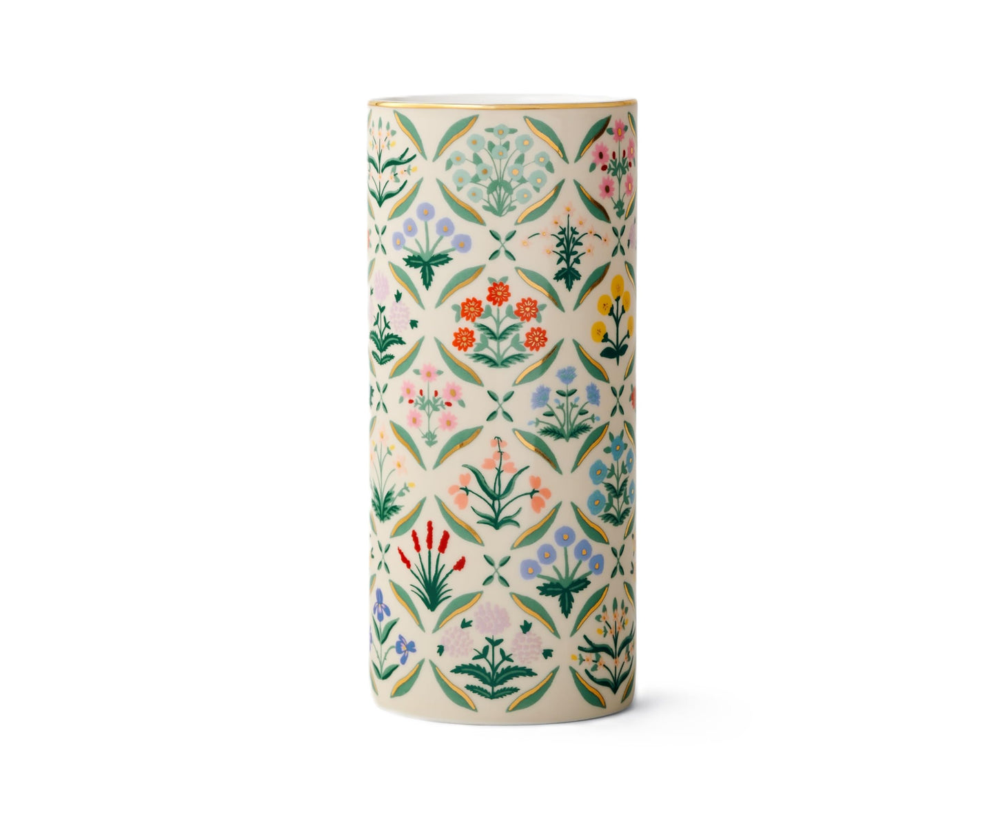 RIFLE PAPER CO. Estee Porcelain Vase for Room and Home decor, Brighten Up a Living Room, Kitchen Table, or Farmhouse, Large Vase for Tabletop Centerpieces or Bookshelves