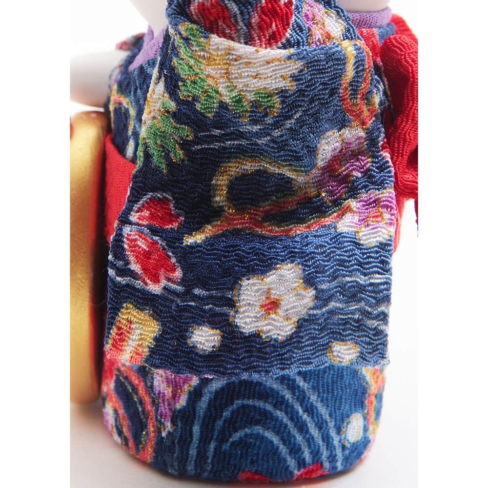 Lucky cat 4.0in Maneki neko dressed in a Traditional Kimono 7418-Z-US