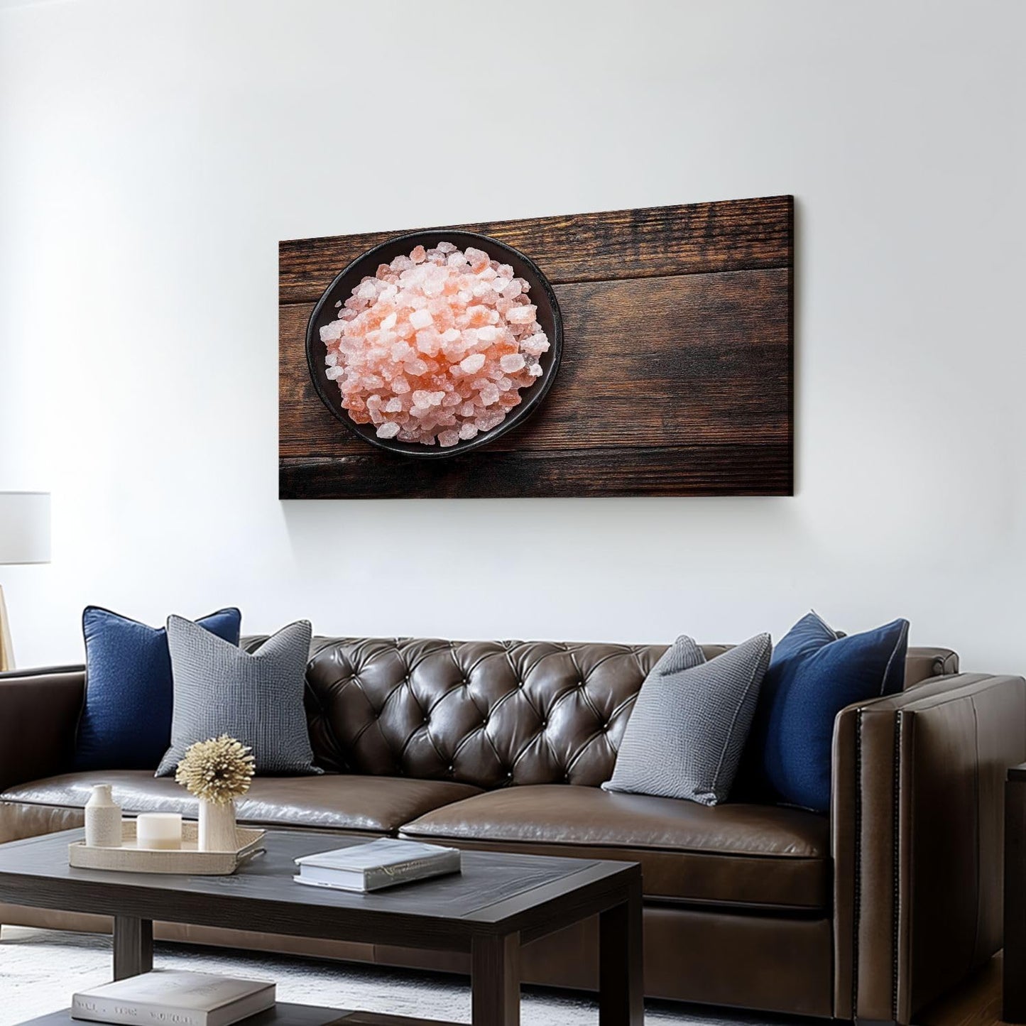 Canvas Wall Art Prints pink himalayan salt Large Framed Wall Art Painting Artwork Poster Hanging Home Decor for Living Room Office Bathroom 20"x40"
