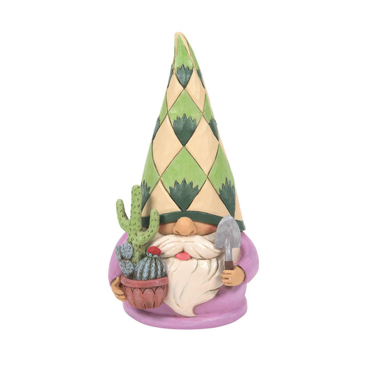 Enesco Jim Shore Heartwood Creek Succulent Gardener Gnome Figurine, 5.75 Inch, Multicolor