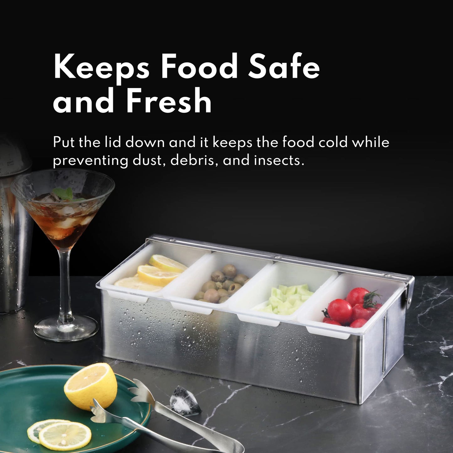 New Star Foodservice 48049 Stainless Steel Condiment Dispenser with 6 Compartments