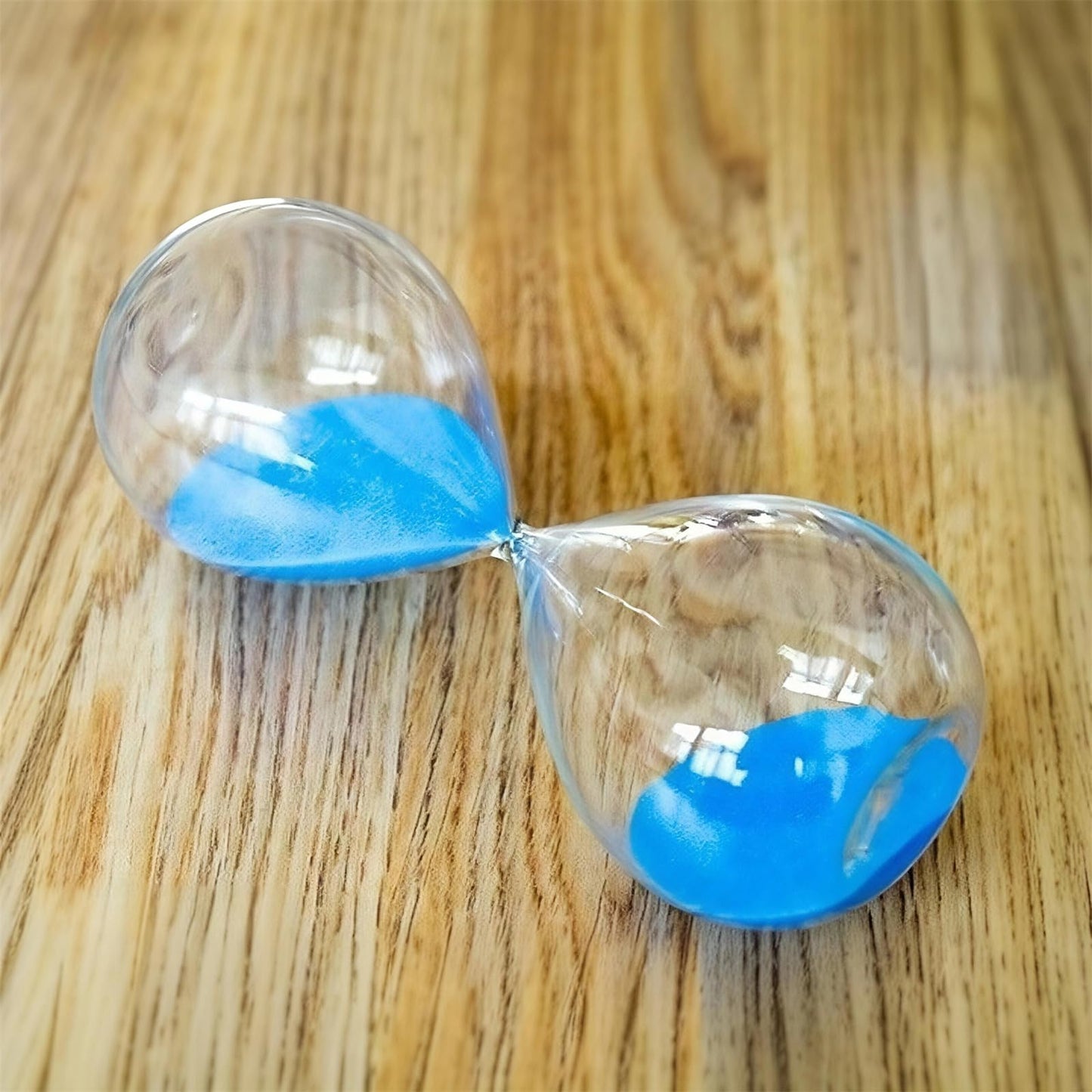 Falytemow Hourglass Sand Timer Glass Sand Timer Egg Hourglass for Kitchen Brushing Teeth School Teaching (Blue, 60 Minutes)