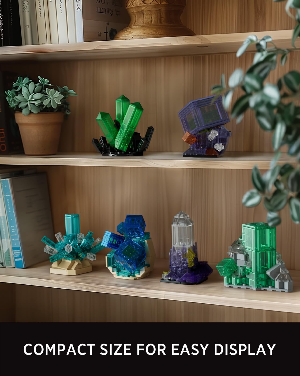 Nifeliz Geology Rock Collection Building Set for Adults, 6 Mineral Models for Creative Desk Display, Nature-Inspired Gift for Home Decor Lovers (651 PCS, NF10363)