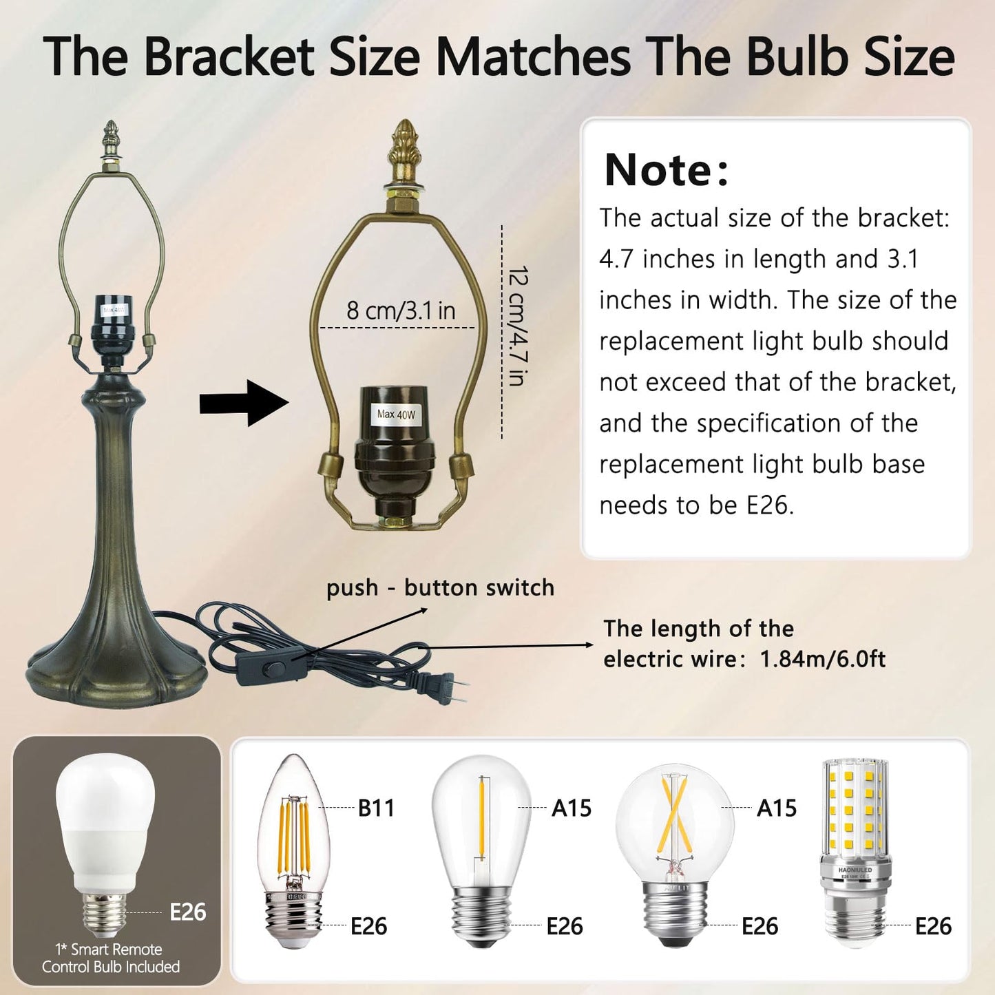 Ppbmocw Tiffany Style Table Lamp, Small Stained Glass Lamp for Bedside, Bedroom, Nightstand, Living Room, 12 Inch Mini Vintage Light Included E26 Bulbs with Remote Control (White with Leaves)