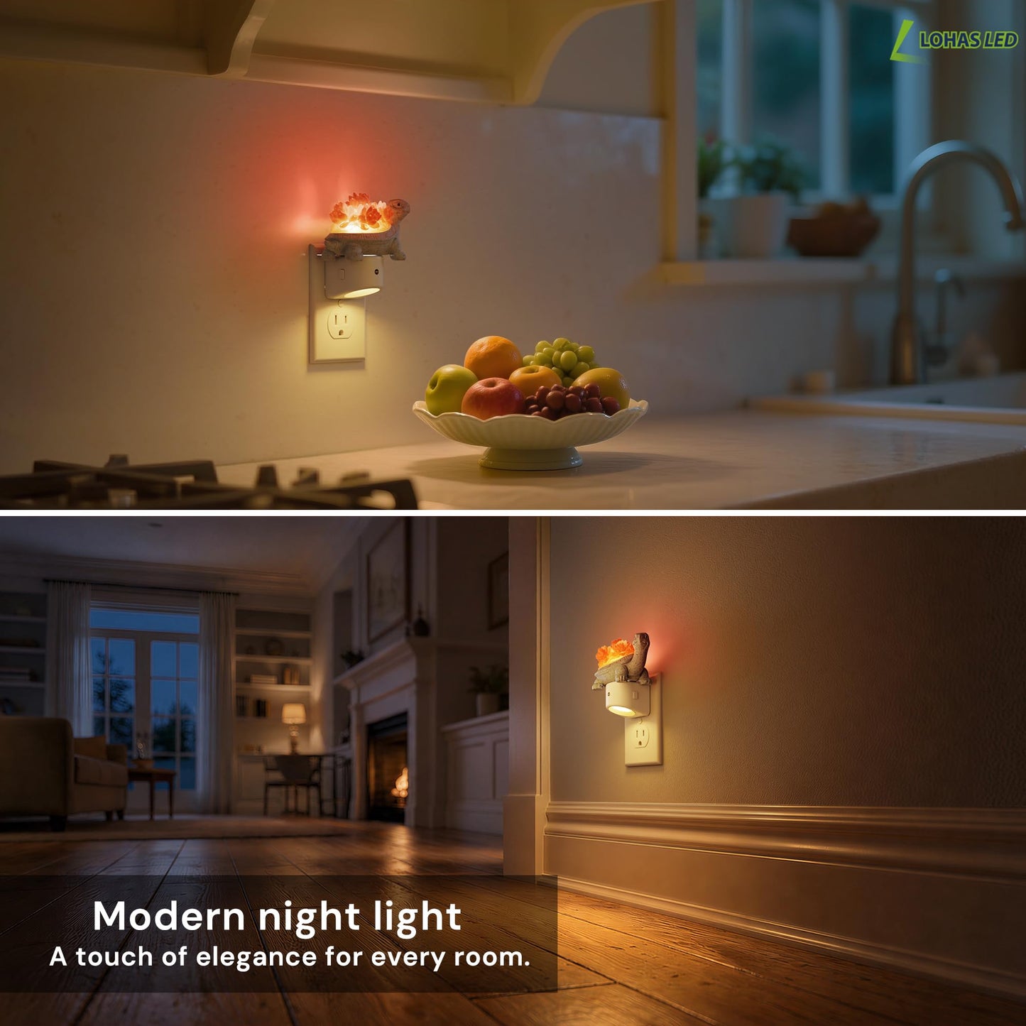 L LOHAS LED Plug in Night Light for Kids, 3D Cute Turtle Night Lights with Dusk to Dawn Sensor, Soft White 3000K Plug in Night Light, Christmas Birthday Gift Nightlight for Kids, Room Decor