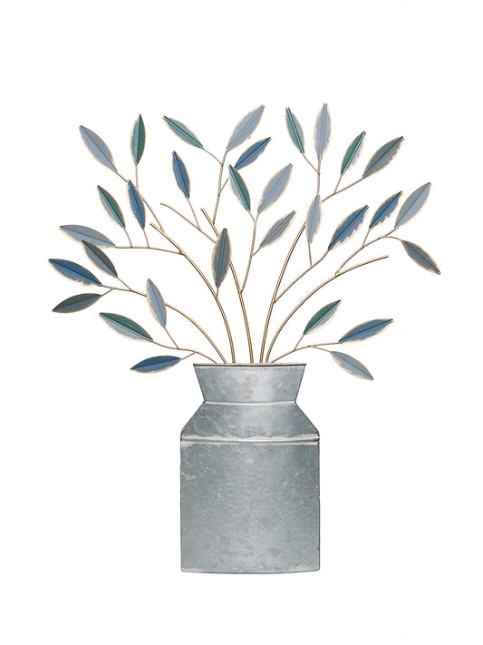 Hosley Metal Dimensional Wall Art Vase- 24" High. Ideal Gift for Weddings, Special Occasion, Home Decor, Party, Spa, Votive/LED Gardens, Home Office O9