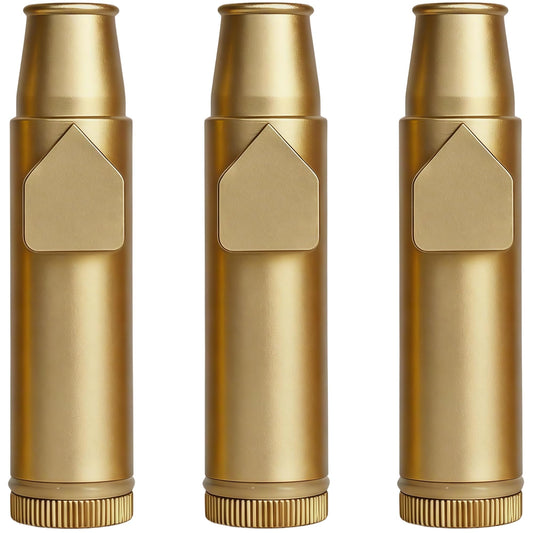 OakMsOik Mini Powder Dispenser with Leak-Proof Silicone Seal | 3-Pack Aluminum Vials | Portable Spice Container with Funnel | Travel-Friendly