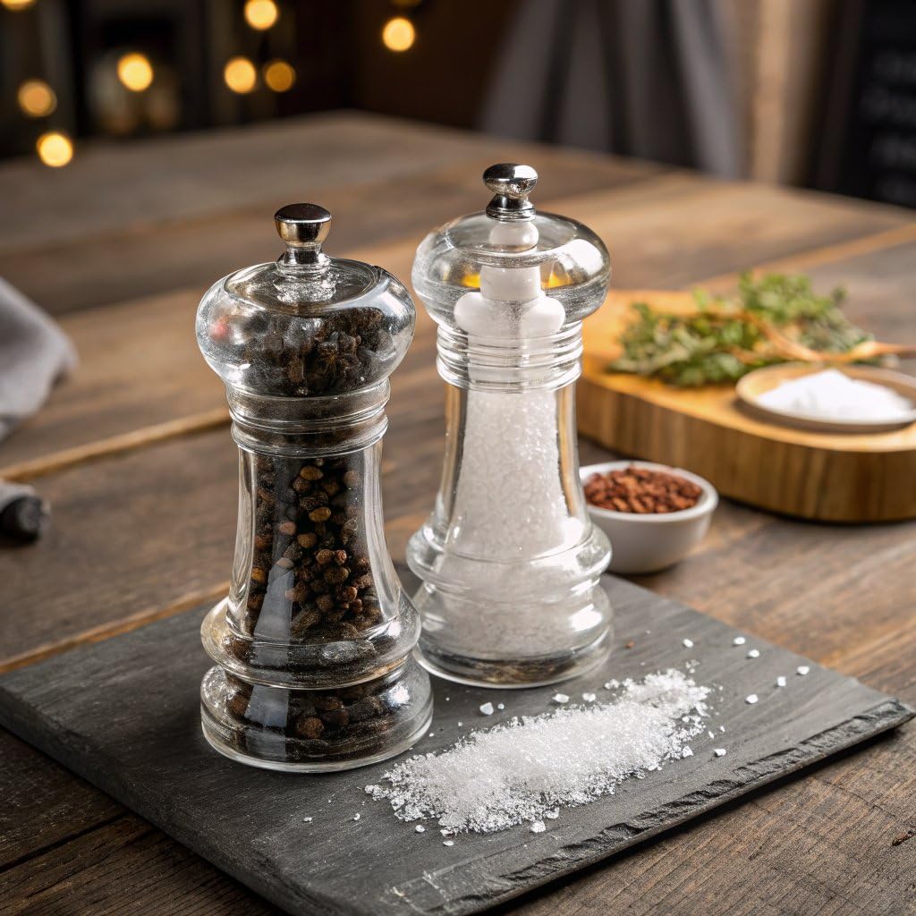 52USA Black Peppercorns 12 oz and Coarse Sea Salt 2 lbs, Salt and Pepper for Grinder Refill, Whole Peppercorns