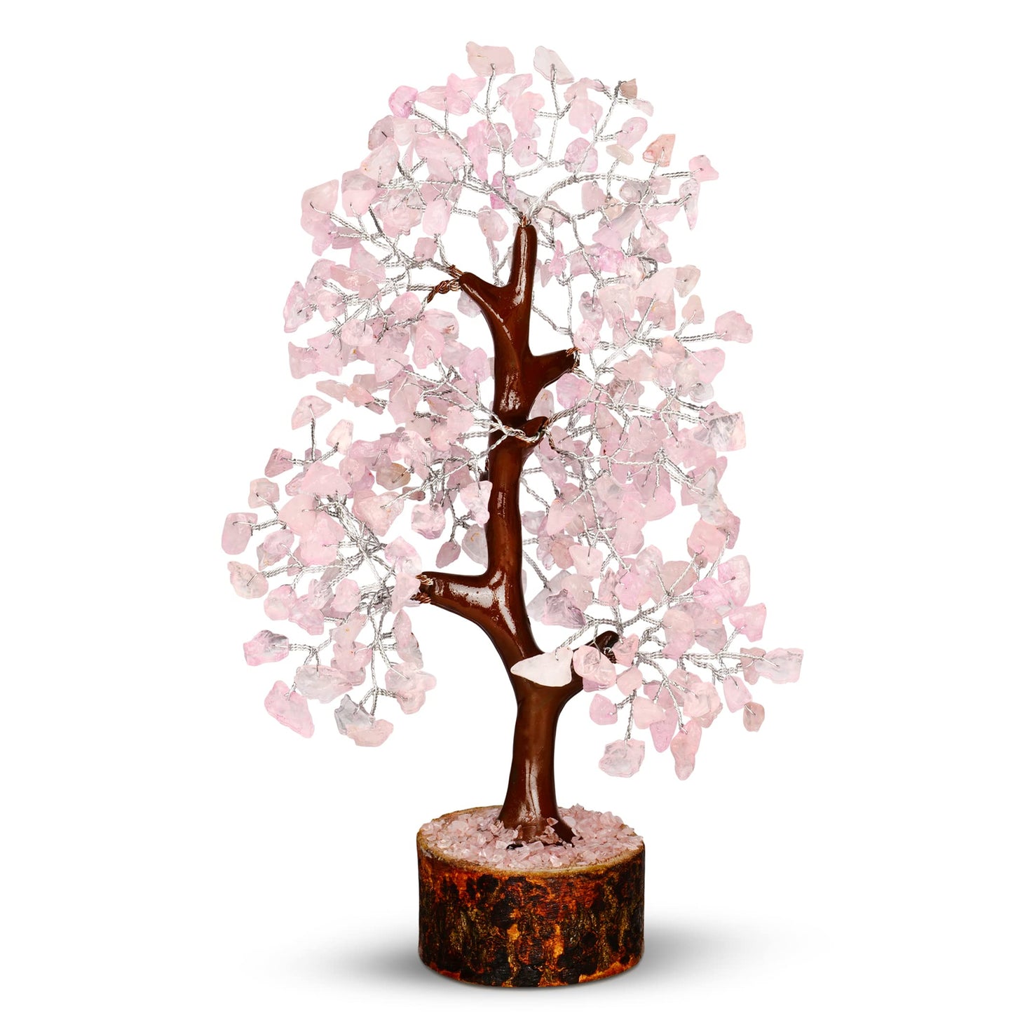 PYOR Rose Quartz Tree - Gem Tree - Pink Desk Accessories - Gifts for Women - Home Decor - Pink Quartz - Thanksgiving Gifts - Office Shelf Decor for Women