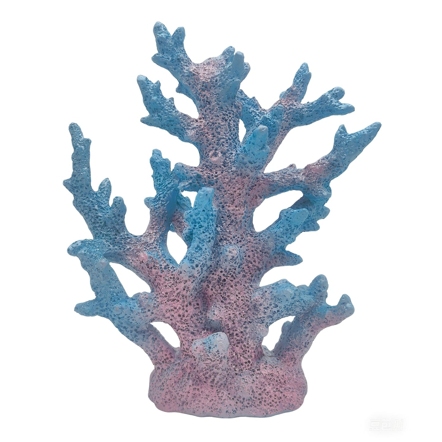 Etlemonde Beach Coastal Decor Coral Reef Home Decor Coral Statue Sculpture Home,Desk,Bathroom,Desktop Shelf Statue,Marine Themed Gifts (Gradient Cyan Coral)