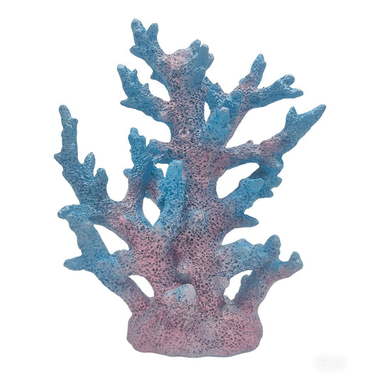 Etlemonde Beach Coastal Decor Coral Reef Home Decor Coral Statue Sculpture Home,Desk,Bathroom,Desktop Shelf Statue,Marine Themed Gifts (Gradient Cyan Coral)