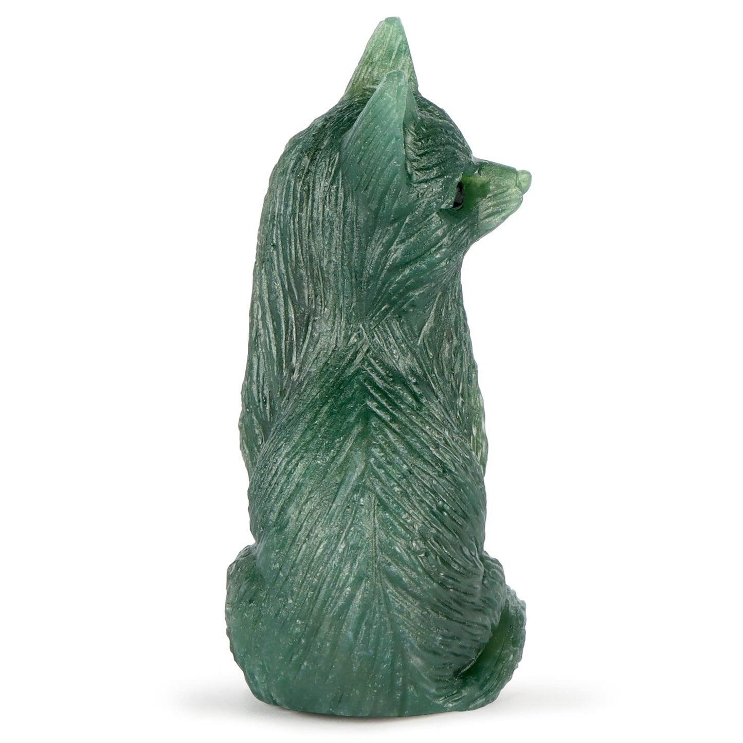 SMQ Ocean Jasper Crystal Fox Statues and Figurines,Carved Gem Fox Animal Carvings Collectible Healing Crystal Stone Sculpture for Home Garden Decor
