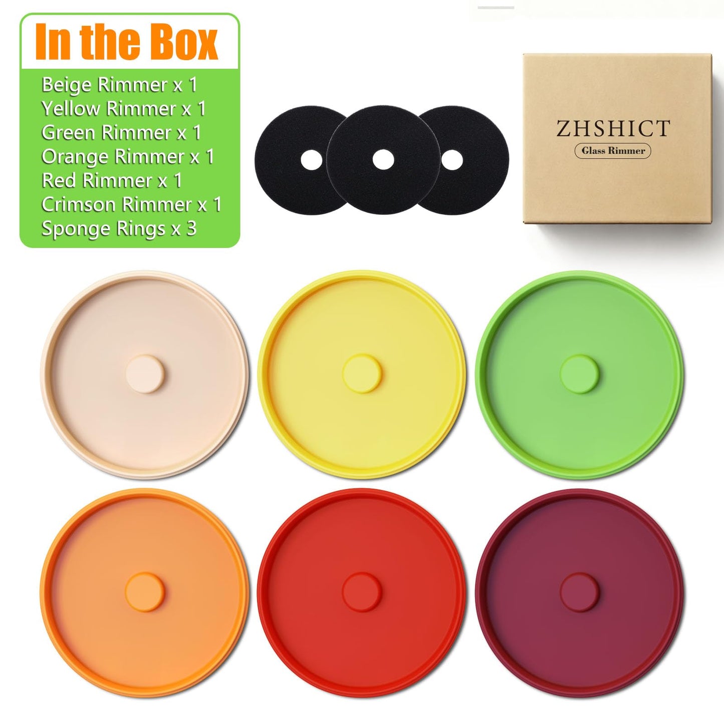 Margarita Salt Rimmer Set, 6-Tier Sugar Rimmer for Cocktails, Bartender Tool with Salt Box Spice Container for Margaritas, Bloody Marys and Gimlets (with 3 Sponges)