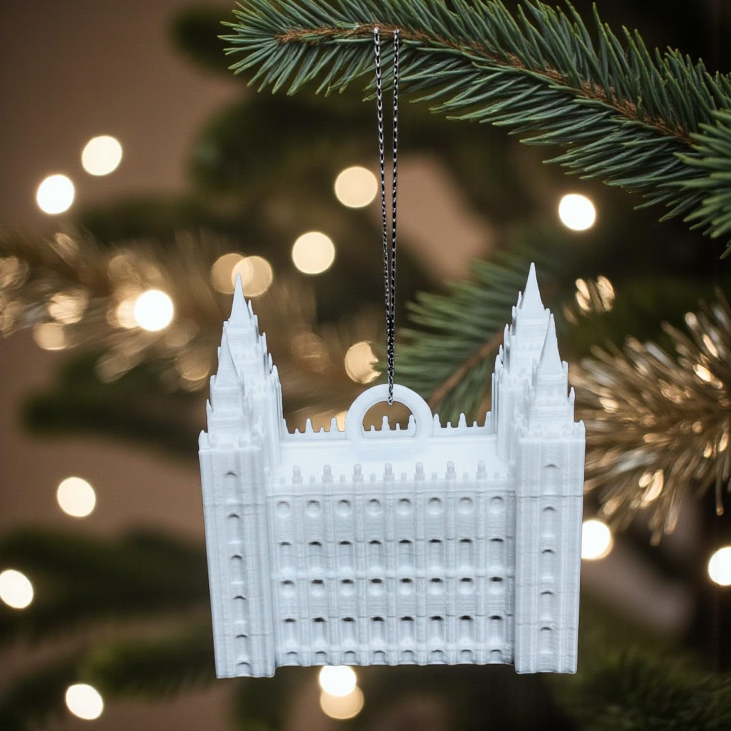 Salt Lake Temple Ornament – LDS Mormon Temple Christmas Decoration | Handcrafted Religious Keepsake for Tree or Home Display
