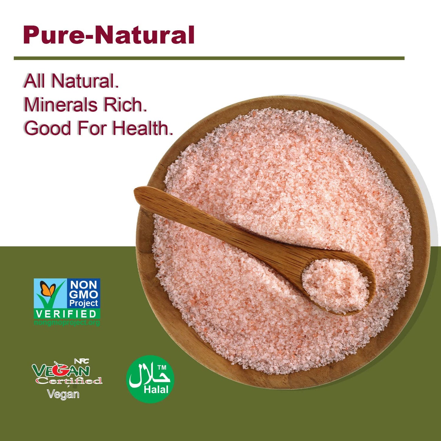 Himalayan Chef Pink Himalayan Salt, Fine Grain - 5 lbs, Organic Food Graded Pink Salt with 84 Rich Minerals, Vegan, Kosher, Non-GMO & Halal Certified, Pack of 2