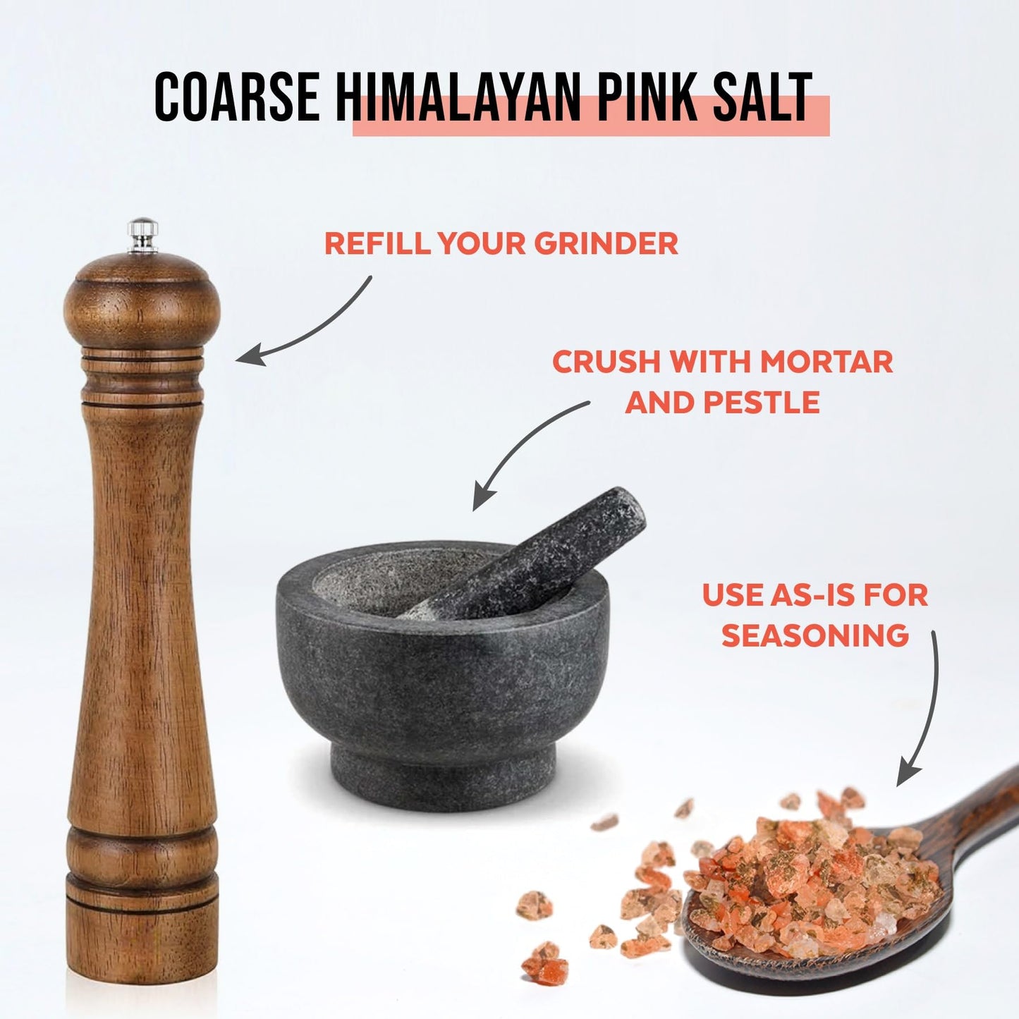Himalayan Pink Salt with Nordic Kelp – Naturally Iodized salt for everyday use in Plastic-Free Packaging | Coarse salt for grinder refill | Gourmet Salt for Cooking | Unrefined, Additive-Free, 10oz