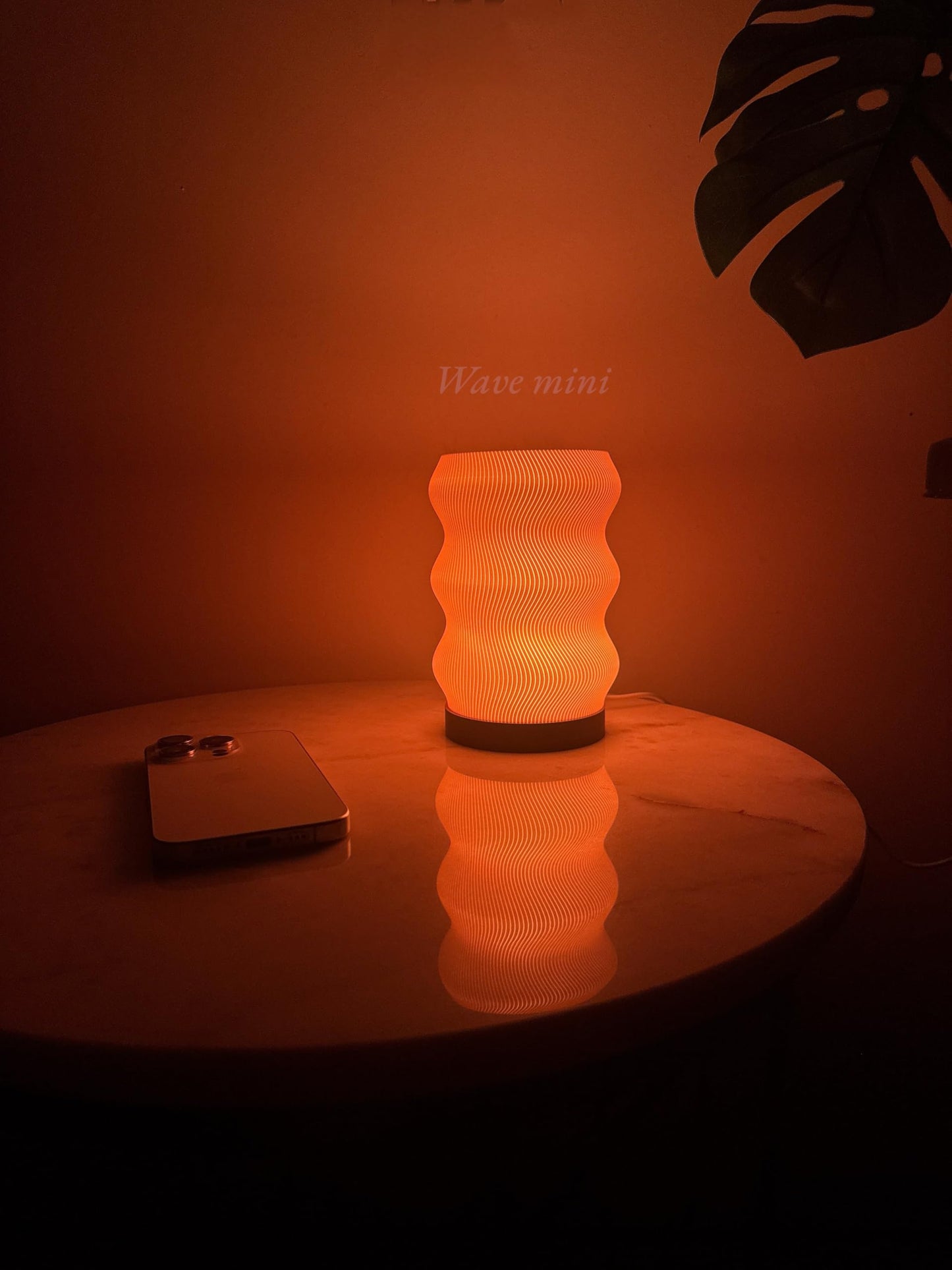 Delta Loom Wave Table Lamp - Modern Bedside Light for Bedroom, Desk, Nightstand, or Office - Mood Lighting Lamp - Eco-Friendly Gift Idea - Unique Home Decor - LED Night Light (Mini)