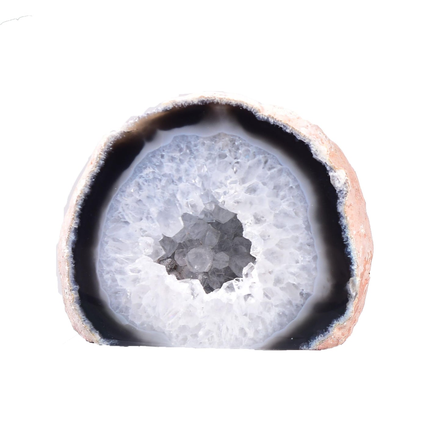 AMOYSTONE Natural Agate Stone Decor Large Agate Geode Ornament Black 1.5-2 LBS, Irregular Crystal Rock for Home, Bedroom, Desk