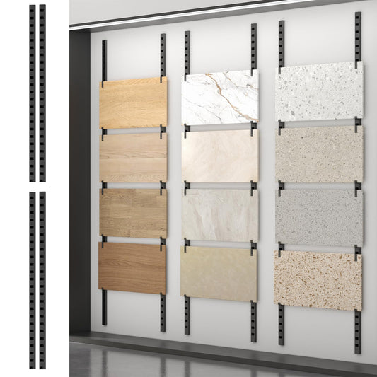 lukar Tile Board Display Rack, Wall Mounted Tile Display Rack, Tile Sample Organizer, Tile Display Stand for Retail Stores,Trade Show,Vendor Booth Display Items Large Format Tile Sample Storage