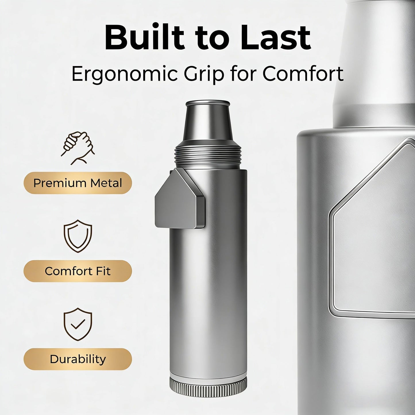 OakMsOik No-Moisture No-Leak Spice Dispenser Featuring 6-Star Dry-Seal Technology | Pocket-Sized Aluminum Container with Drying Storage Compartment