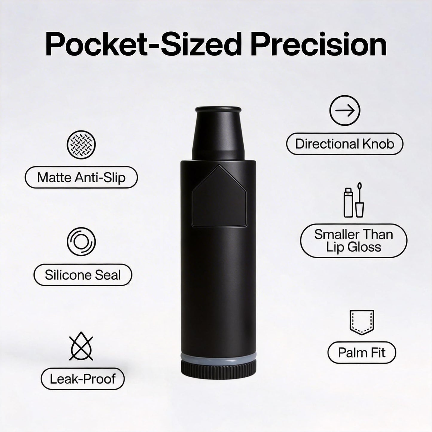 OakMsOik Metal Ieak-proof Bottle (3nd Generation Upgrade Version) (Black）Pepper Shaker (3 pack)