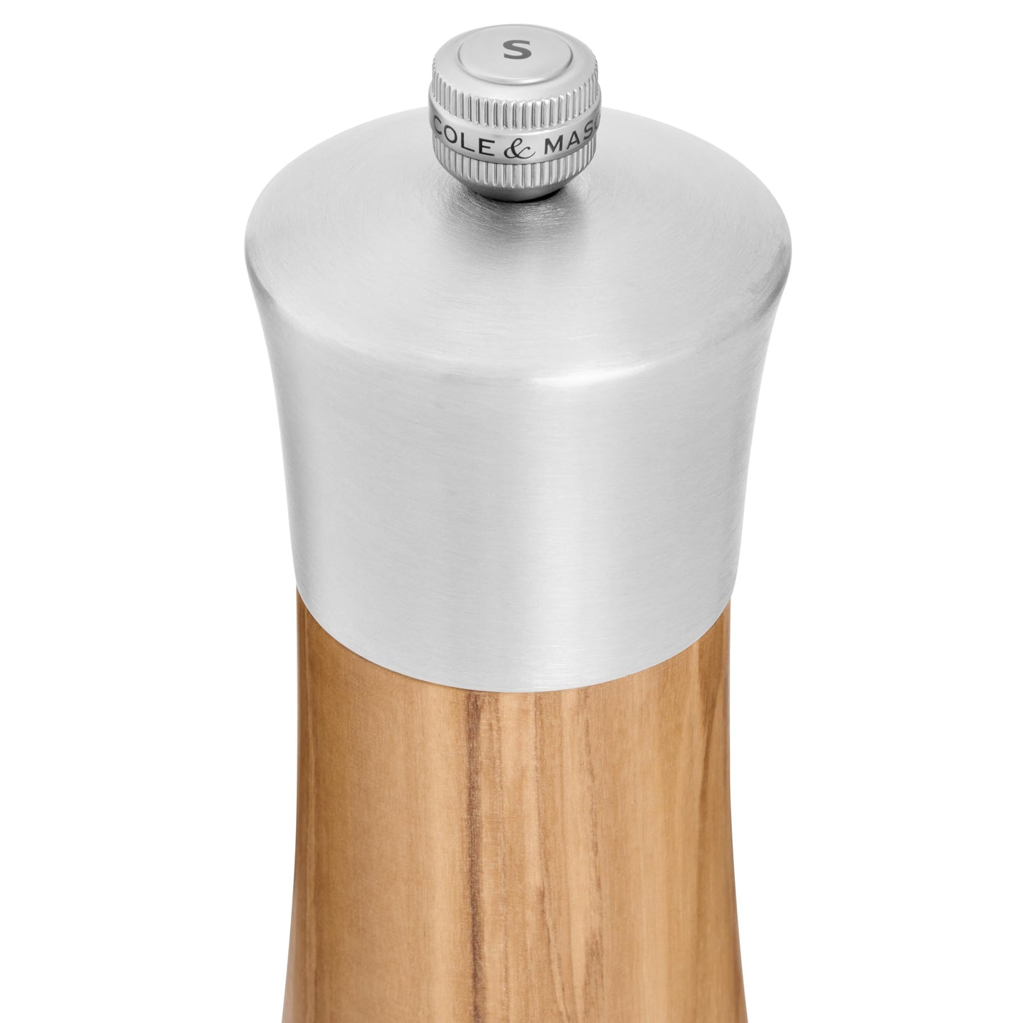 Cole & Mason Bromley Salt Mill, 6" - Salt Grinder with Ultra-Sharp Grinding Mechanism - Flavor-Enhancing Salt Shaker - Refillable Mill with Adjustable Grinding - Olive Wood, Salt Mill
