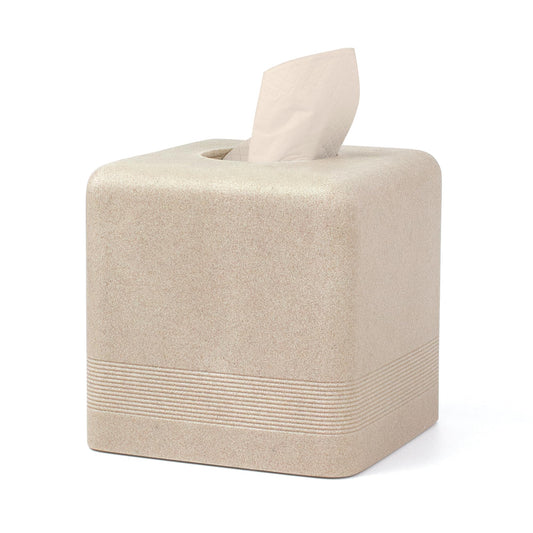 YMXYJM Resin Tissue Box Cover, Modern Square Holder, Beige