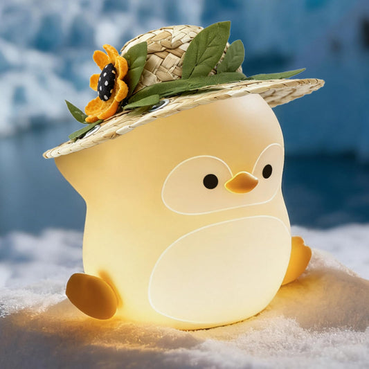 Gemmac Penguin Night Light for Kids, LED Squishy Silicone Animal Night Lamp, Cute Nursery Nightlight for Desk Decor RGB Ambient Lighting Rechargeable/Dimmable/Timer Toddler Lamp Baby Boys Girls Gift