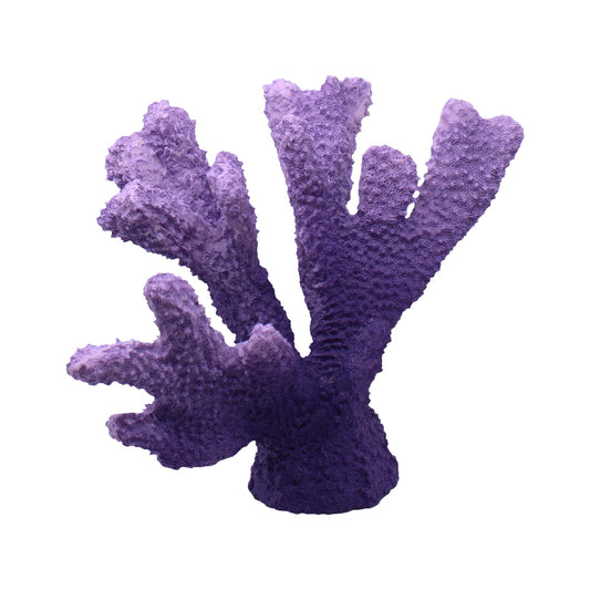 Afadorable Resin Coastal Coral Home Decor, Faux Coral Reef Decorations for Home, Beach Theme Living Room Bedroom Cabinet Shelf Tabletop Decor Wedding Party Ocean Theme Statue (Gradient Purple)