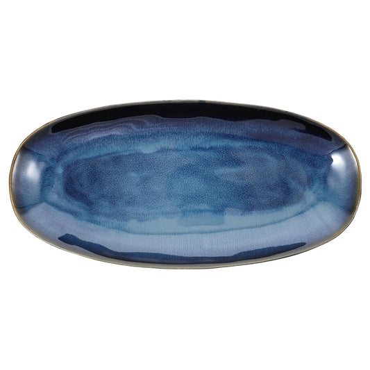 Cabilock Ceramic Sushi Plate 13.66X6.61X1.37In Oval Fish Serving Tray for Home Restaurant Hotel Multi-Function Snack Fruit Food Platter for Entertaining Parties