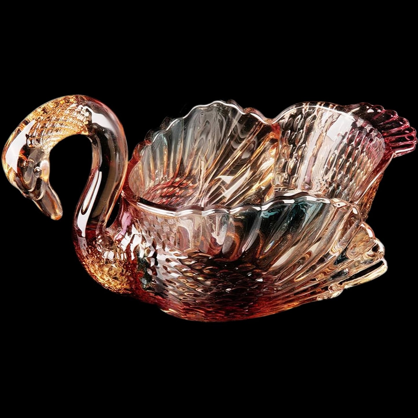 Falytemow Swan-Shaped Candy Dish Swan Design Fruit Bowl Dessert Snack Plate