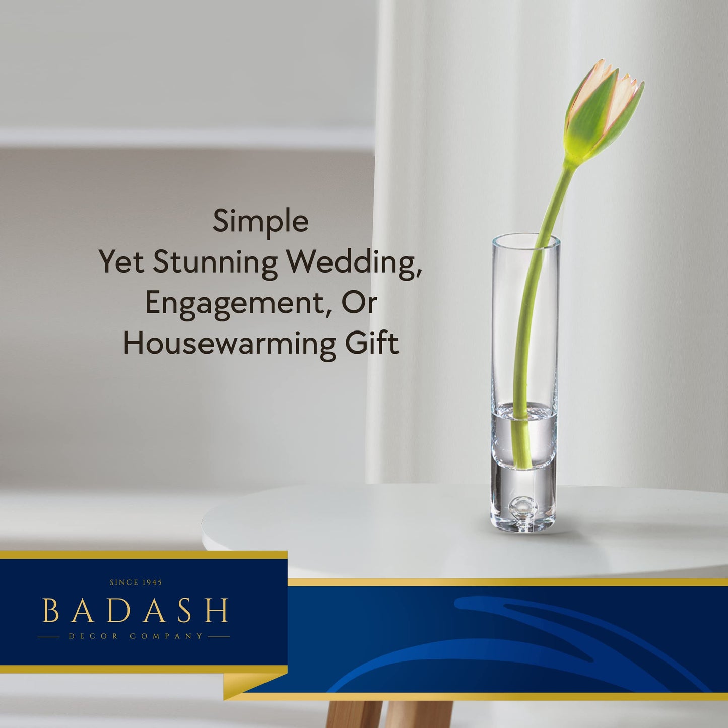Badash Galaxy Crystal Decorative Flower Vase Centerpiece, 8.5 Inch