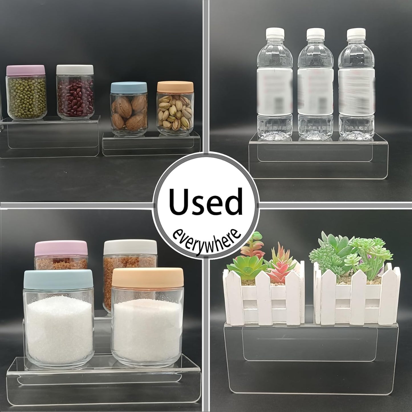 MerryNine Clear Acrylic Display Risers Stable Multi-Size