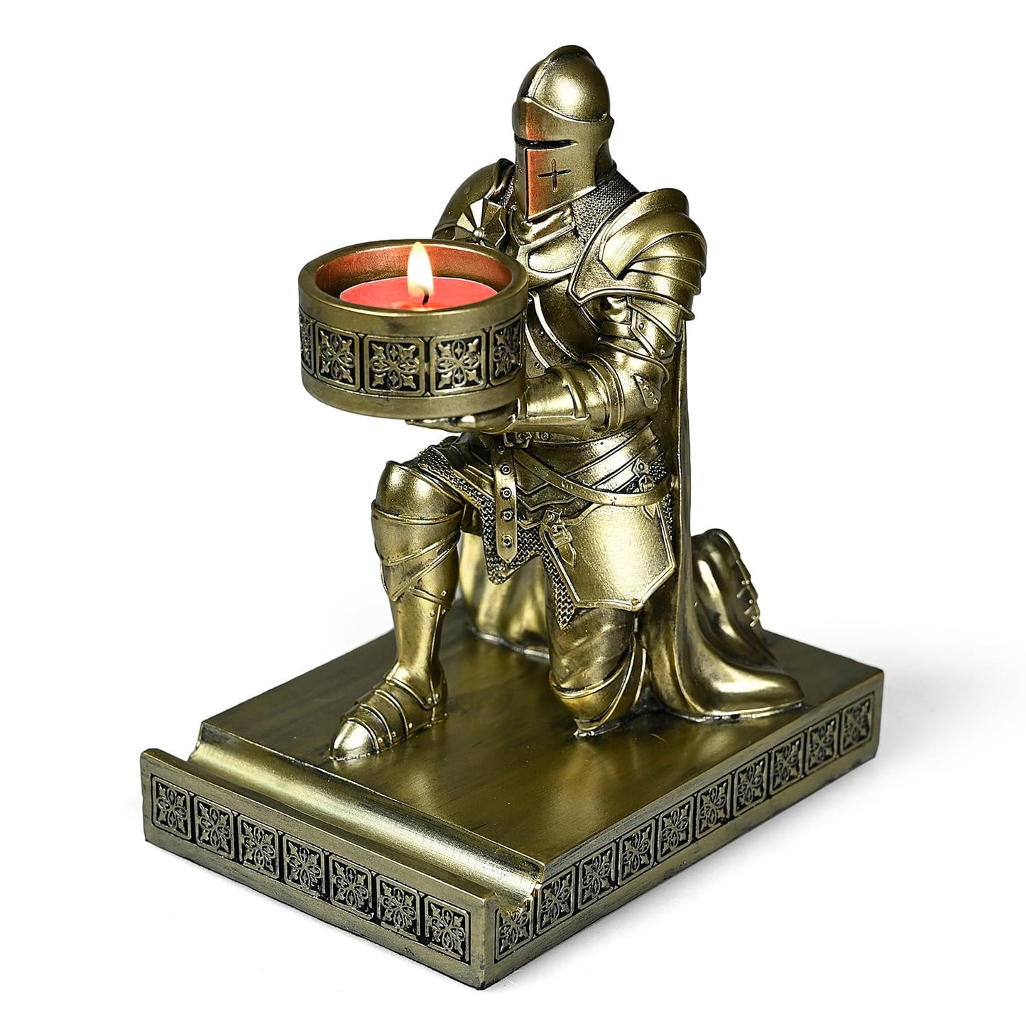 King's Guard Kneeling Tealight Holder Candlestick Candle Holder Bronze