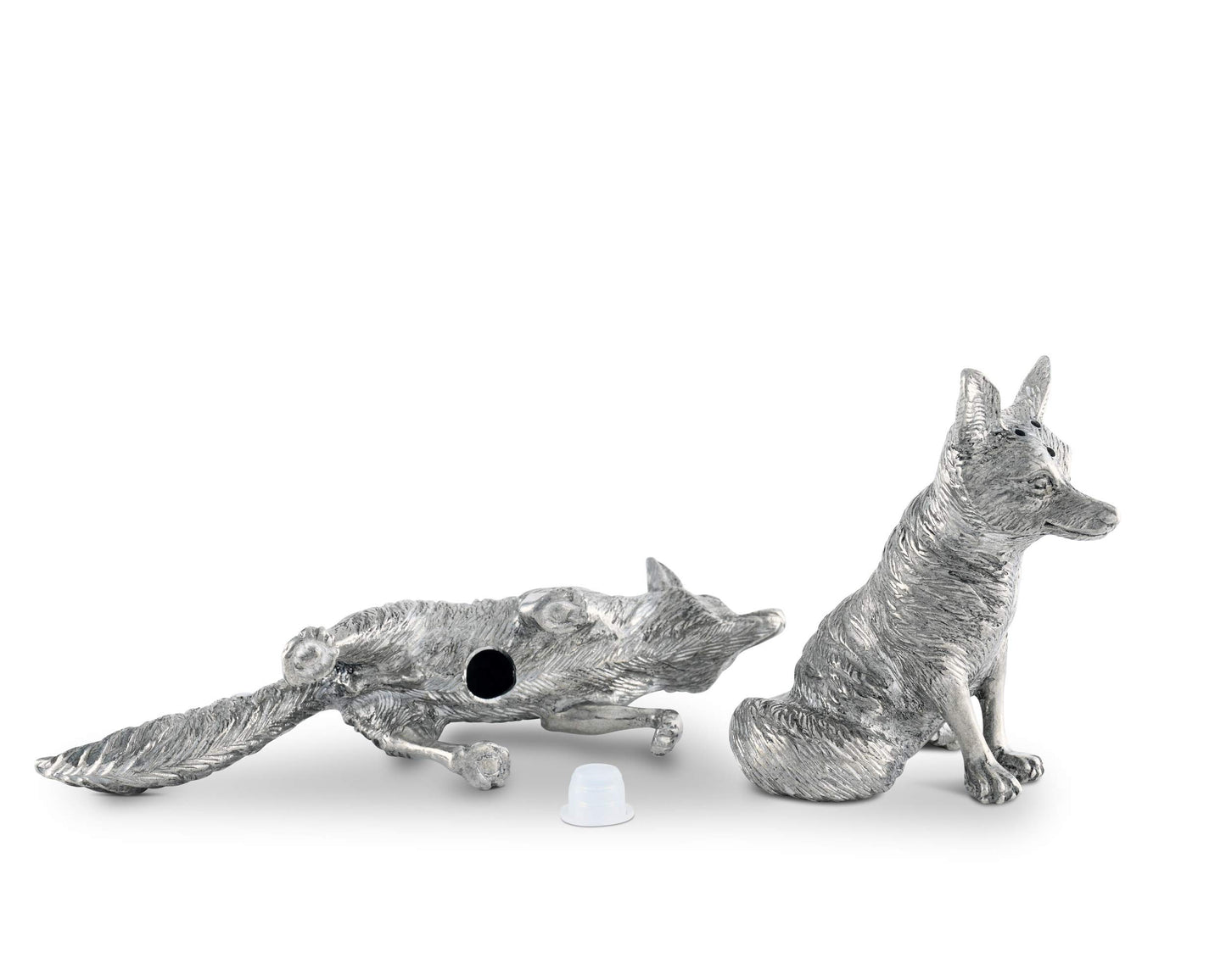 Vagabond House Pewter Foxes Hunting Salt & Pepper Shaker Set 2.5 inch Tall