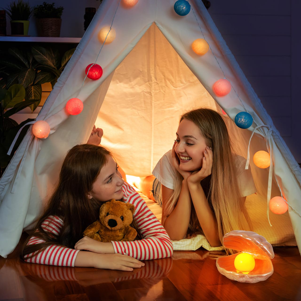 IMIKEYA Shell Light LED Seashells Mood Lamp Portable Night Light in Shell Desktop Ornament Home Decor for Bedroom Living Room Ocean Beach Decor