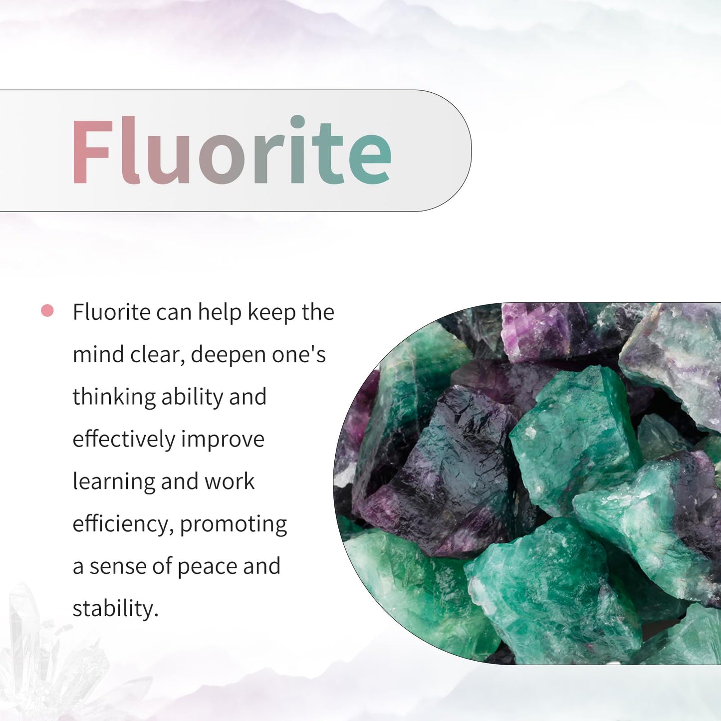 TUMBEELLUWA Crystal Chips Money Tree with Natural Rock Crystal Cluster Base Handmade Stones Figurine Bonsai Tree for Good Luck and Wealth, Fluorite