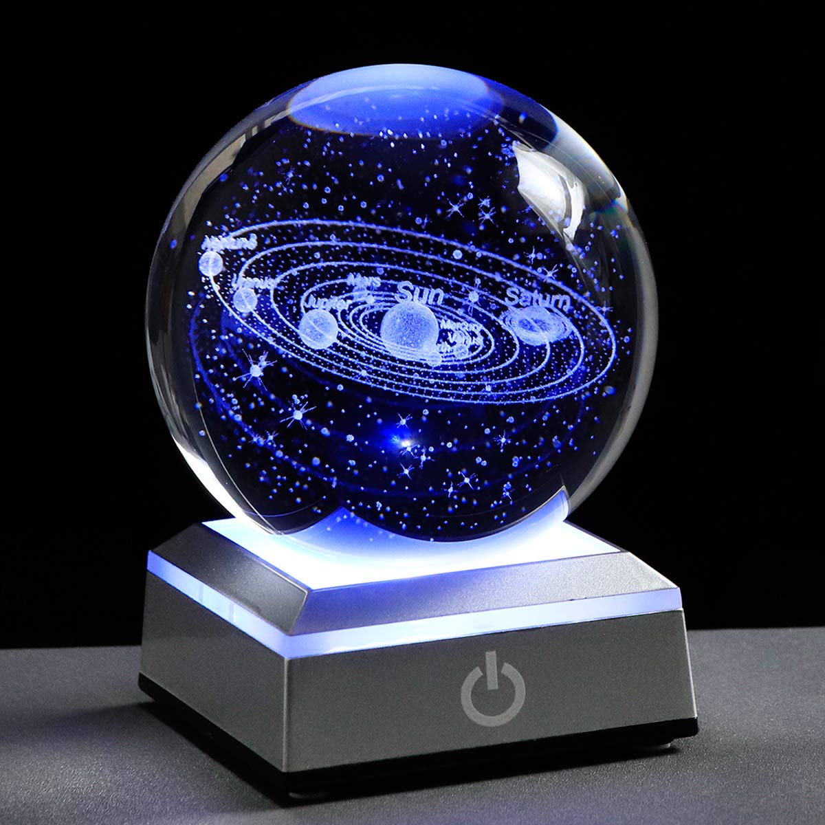 Qianwei 3D Solar System Model Crystal Ball Astronomy Gifts Men Space Decor