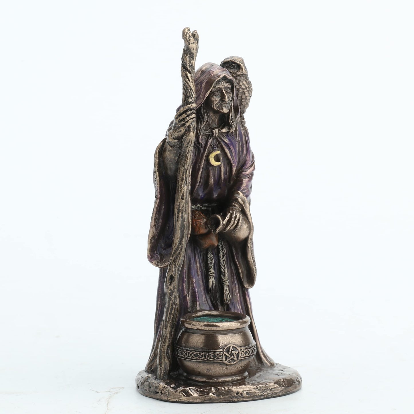 Veronese Design 4 1/8 Inch Triple Goddess The Crone Neopagan Wicca Gift Resin Figurine Bronze Finish