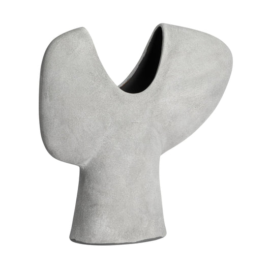 Bloomingville Modern Terracotta Abstract Vase, Grey