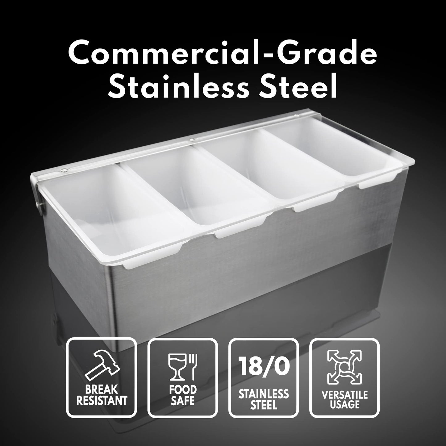New Star Foodservice 48049 Stainless Steel Condiment Dispenser with 6 Compartments