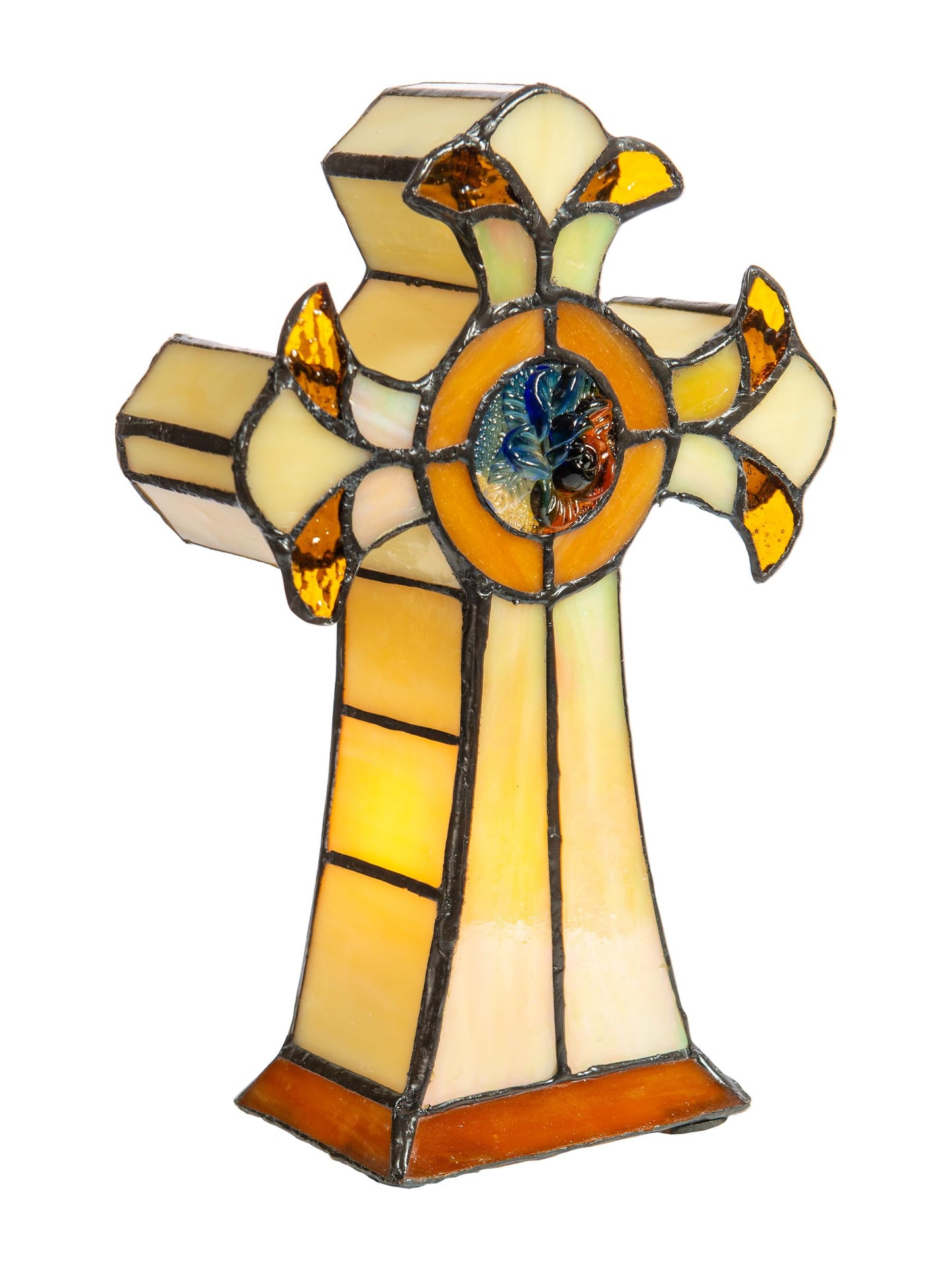 Dale Tiffany STA16122 Cross Accent Table Lamp, Amber